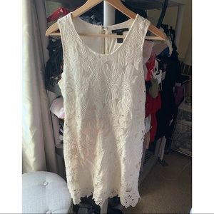 White floral embroidered dress